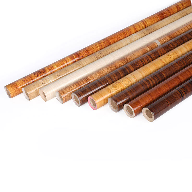 Hochglänzende PVC-Folie mit Holzmaserung
